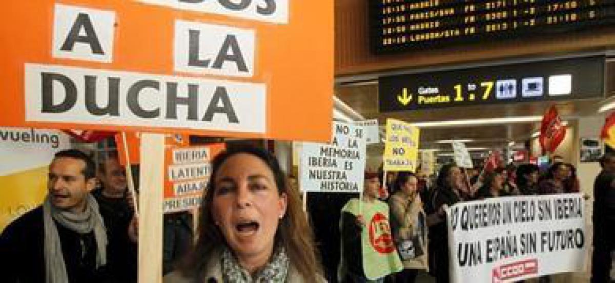 Segunda jornada de huelga de los trabajadores de Iberia
