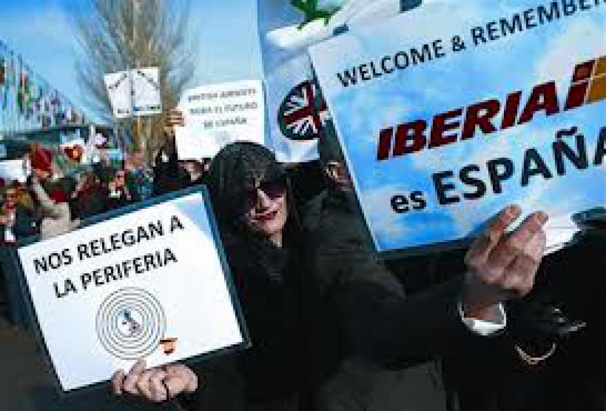 Protestas por el ERE de Iberia